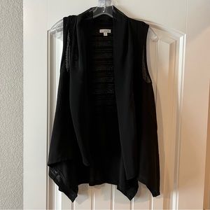 Charming Charlie Black Sheer Vest